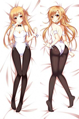 Japanese Anime Sword Art Online SAO Asuna Otaku Waifu Dakimakura Zierkissenbezüge Cover Kissenbezüge Hugging Body Pillow Cover Case Decorative Pillowcases 160x50cm Peach Skin - 1